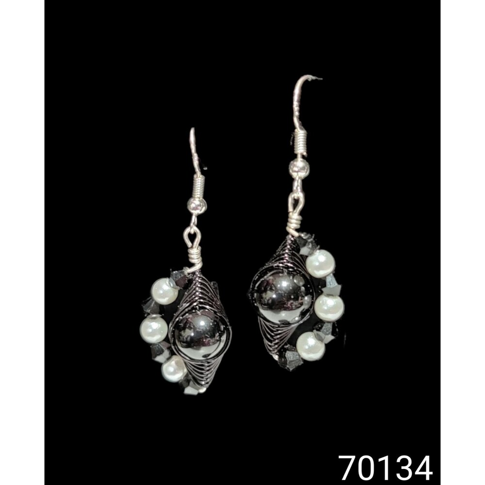 Beautiful Black & White Earrings